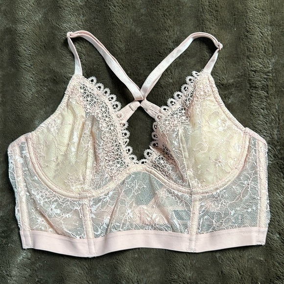 VICTORIAS SECRET Very Sexy Unlined Plunge Light Rose Sz 34B - Picture 1 of 7